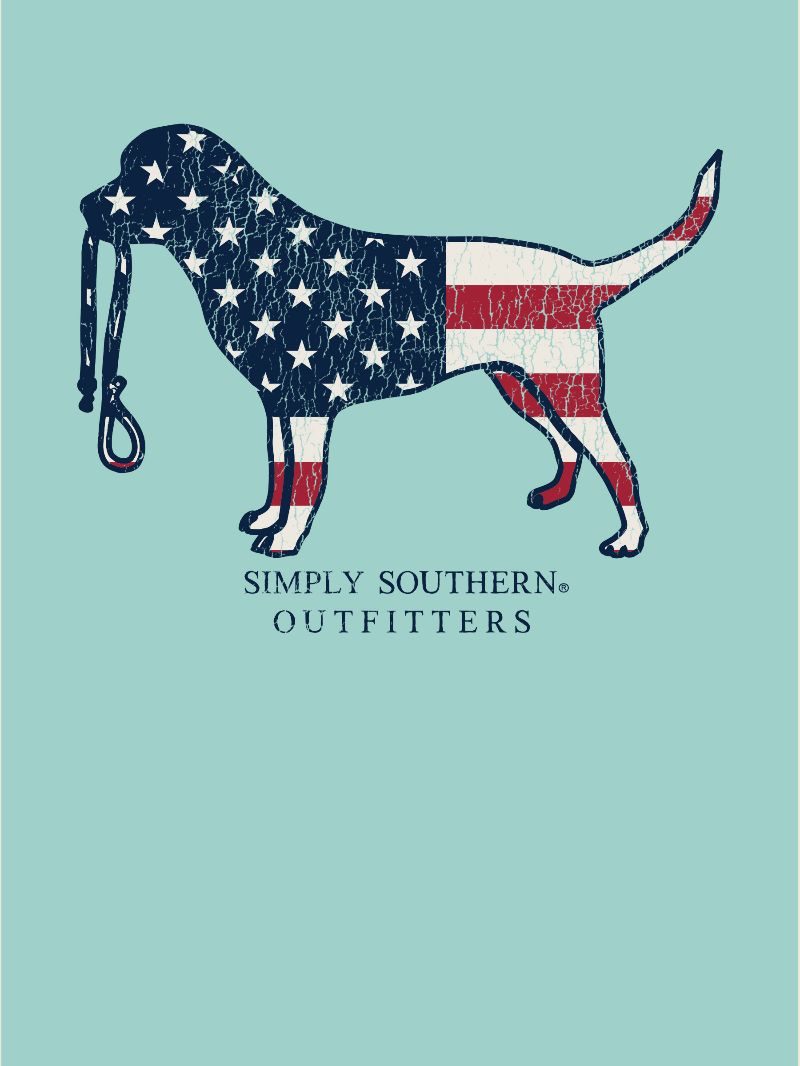Simply Southern Outfitters USA Dog Mineral Washed Unisex T-Shirt - SimplyCuteTees