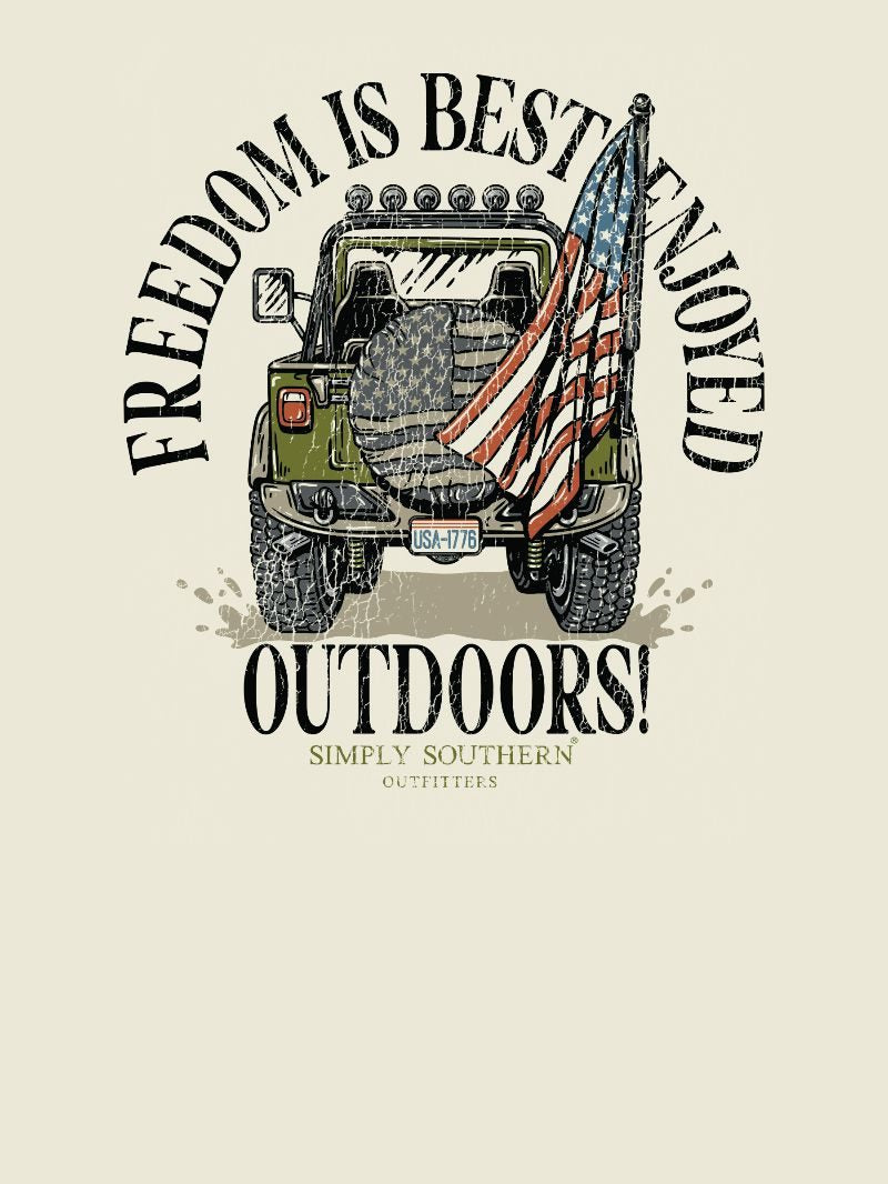 Simply Southern Outfitters Freedom USA Mineral Washed Unisex T-Shirt - SimplyCuteTees