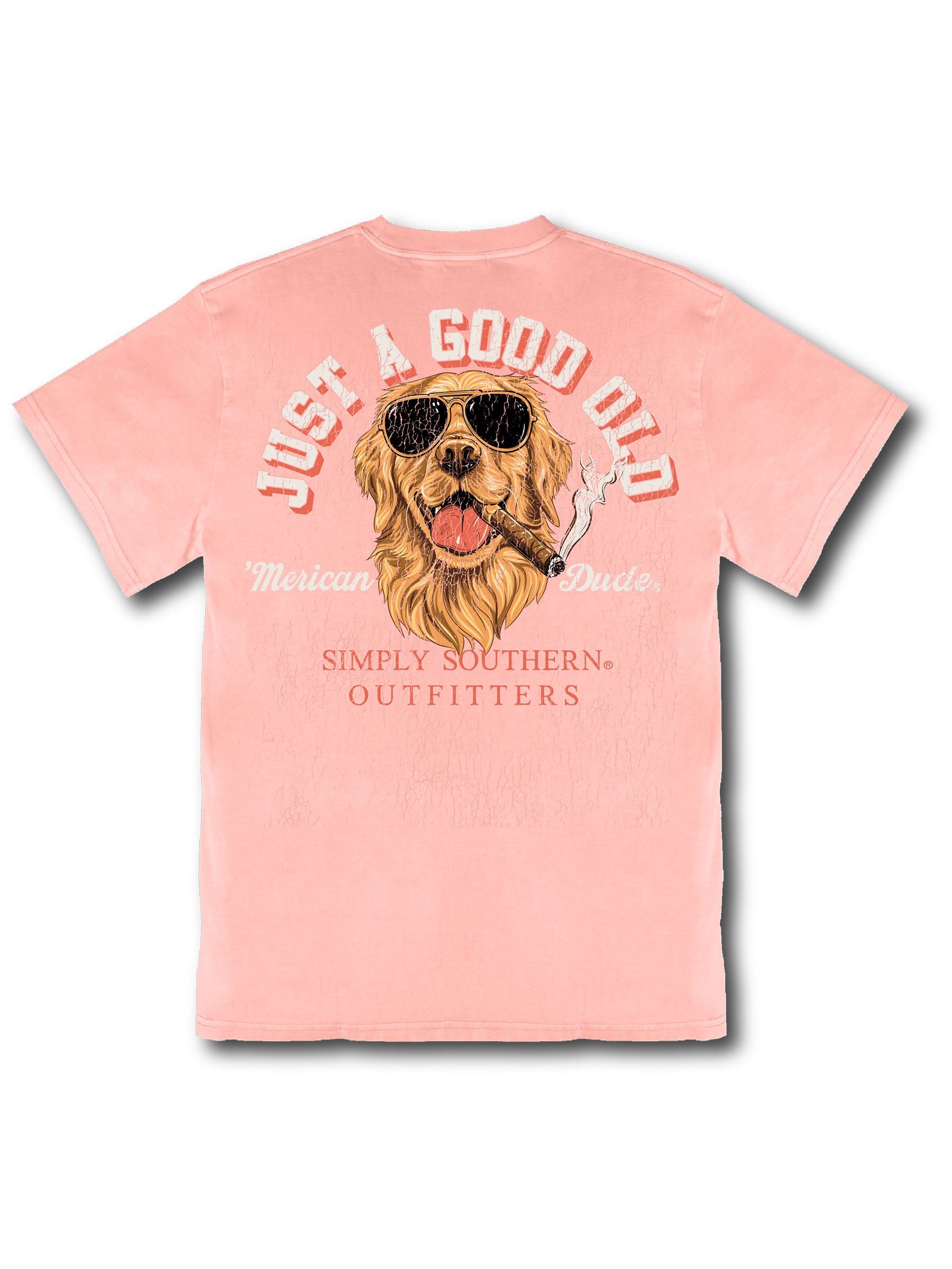 Simply Southern Merican Dude Golden Mineral Washed Unisex T-Shirt