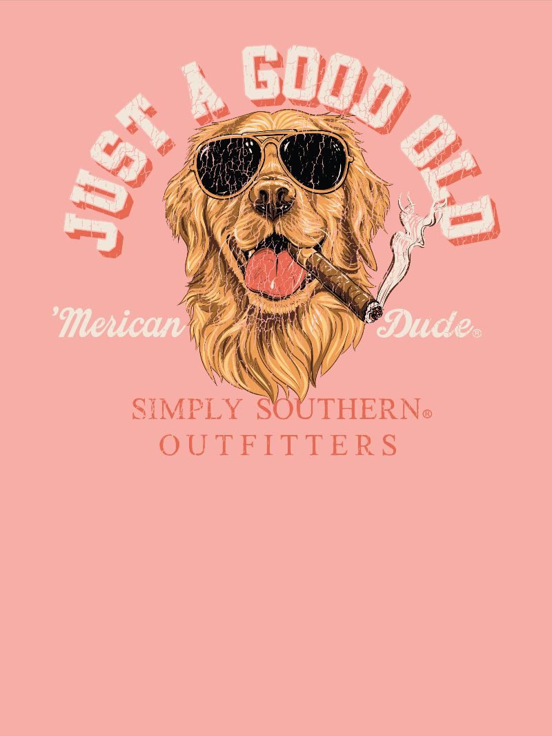 Simply Southern Merican Dude Golden Mineral Washed Unisex T-Shirt