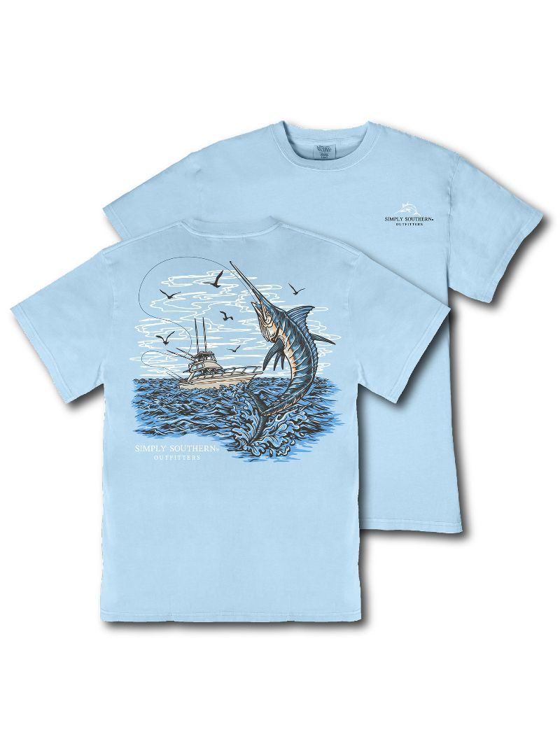 Simply Southern Outfitters Marlin Mineral Washed Unisex T-Shirt