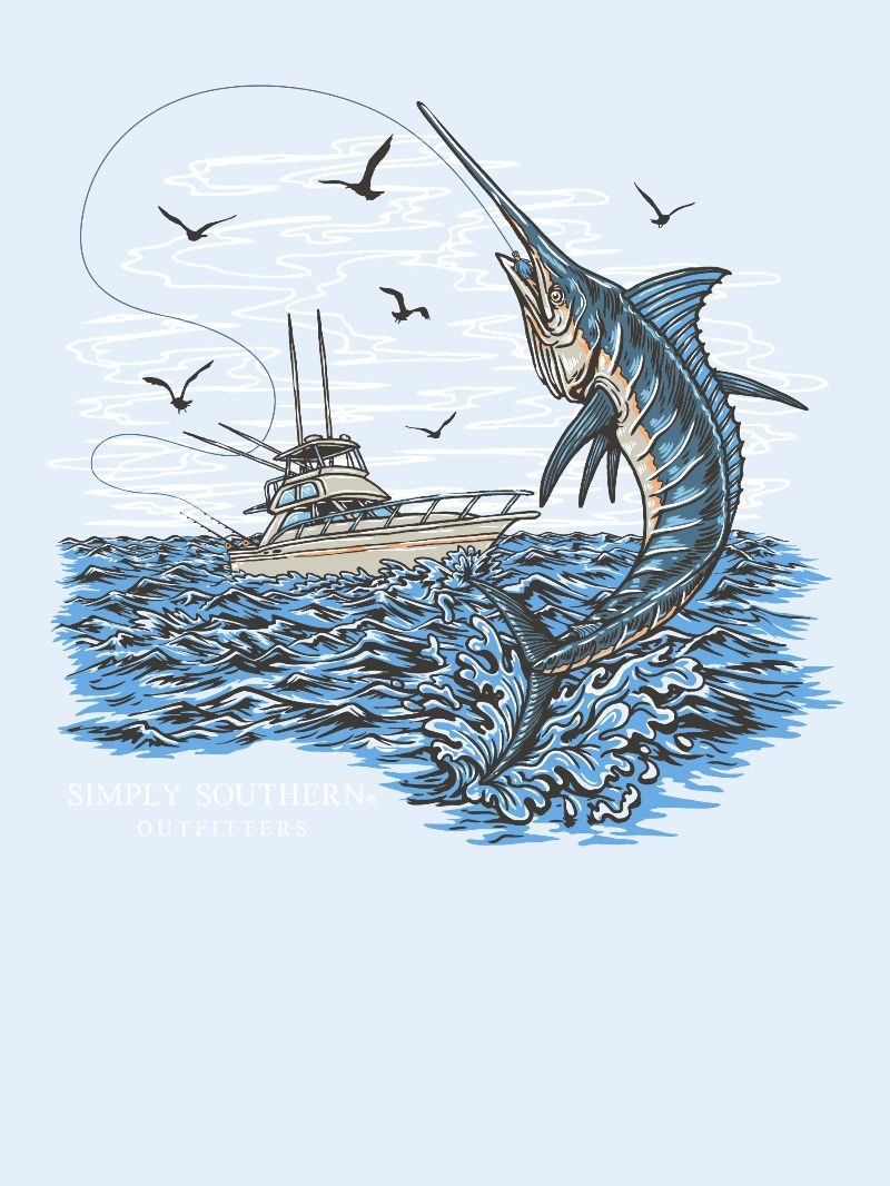 Simply Southern Outfitters Marlin Mineral Washed Unisex T-Shirt