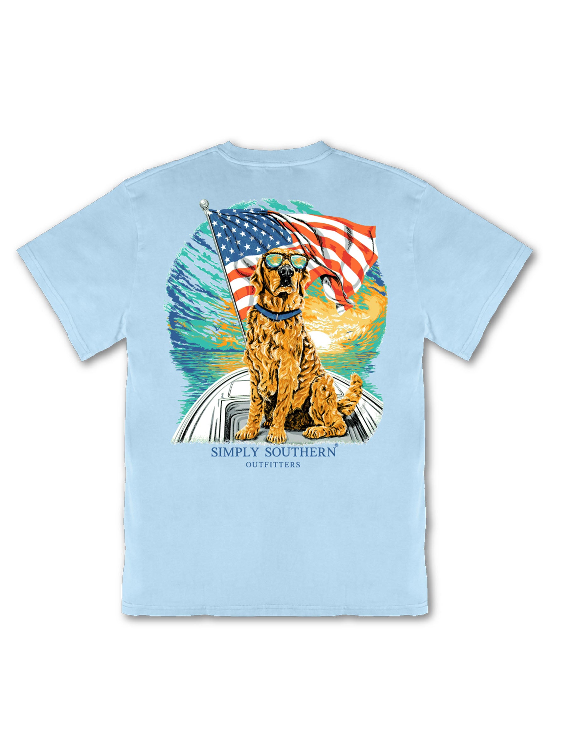 Simply Southern Outfitters USA Dog Mineral Washed Unisex T-Shirt
