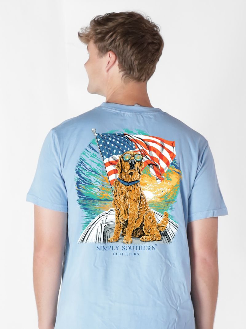 Simply Southern Outfitters USA Dog Mineral Washed Unisex T-Shirt