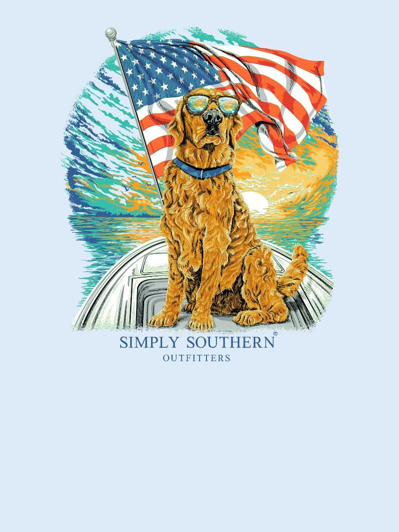 Simply Southern Outfitters USA Dog Mineral Washed Unisex T-Shirt
