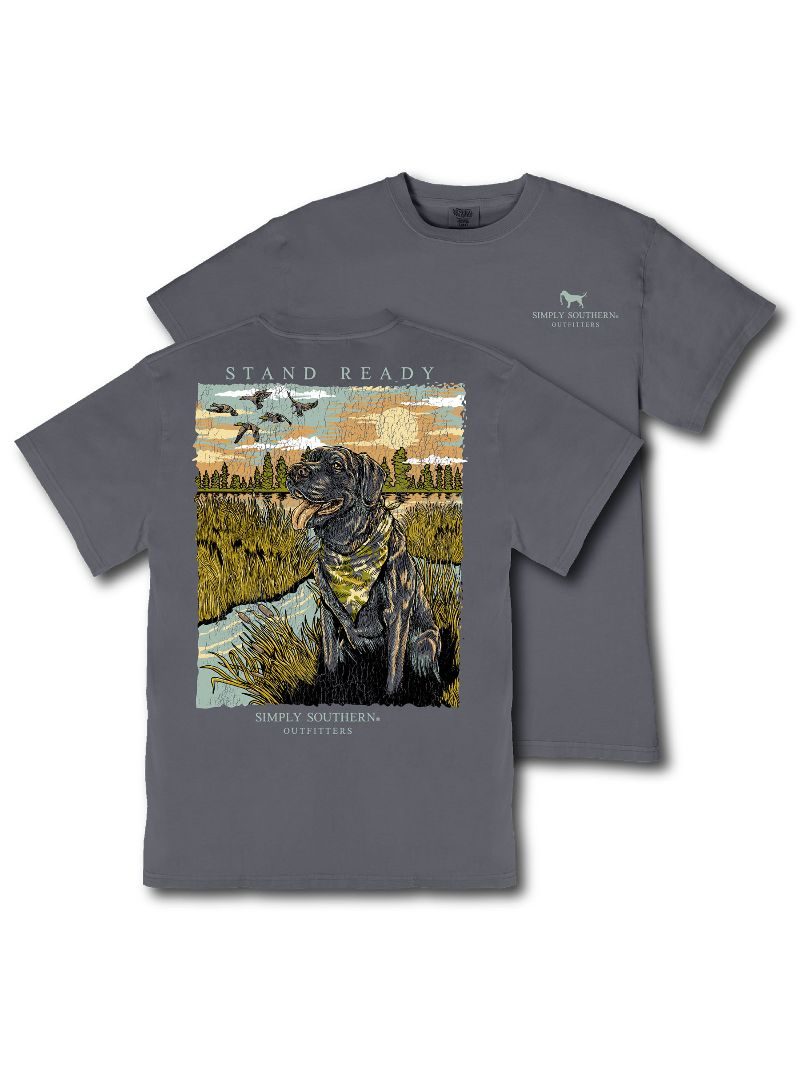 Simply Southern Outfitters Ready Dog Mineral Washed Unisex T-Shirt