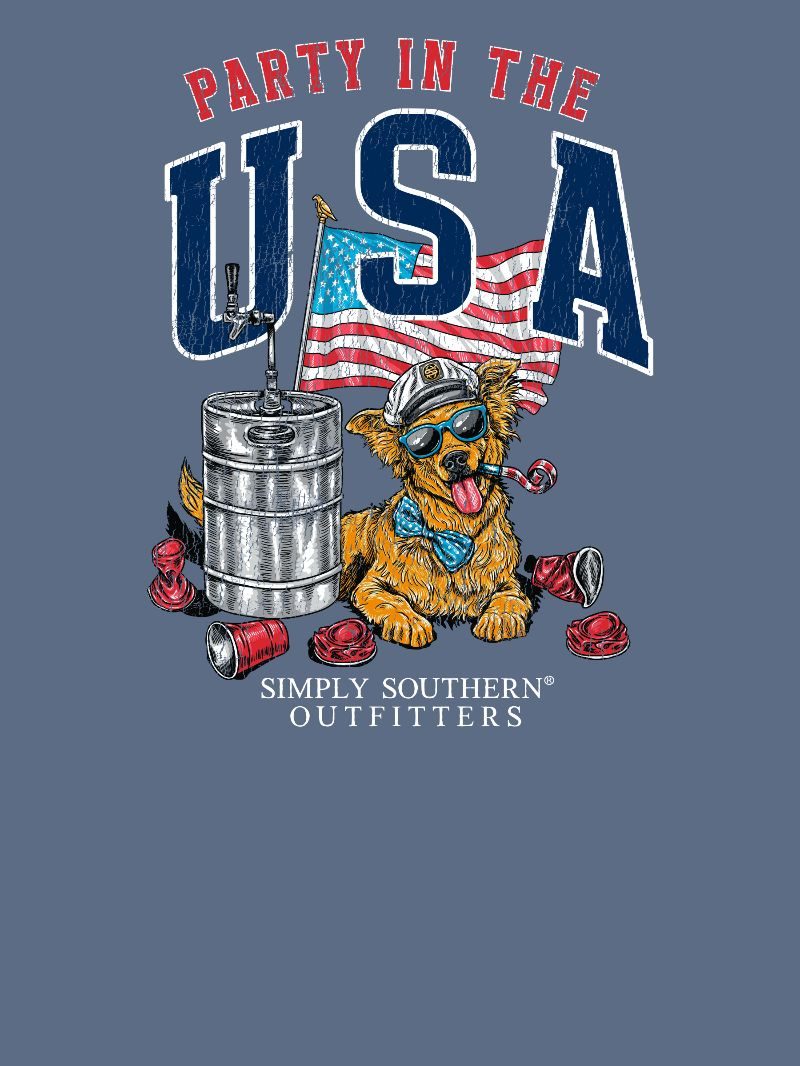 Simply Southern Outfitters USA Party Mineral Washed Unisex T-Shirt