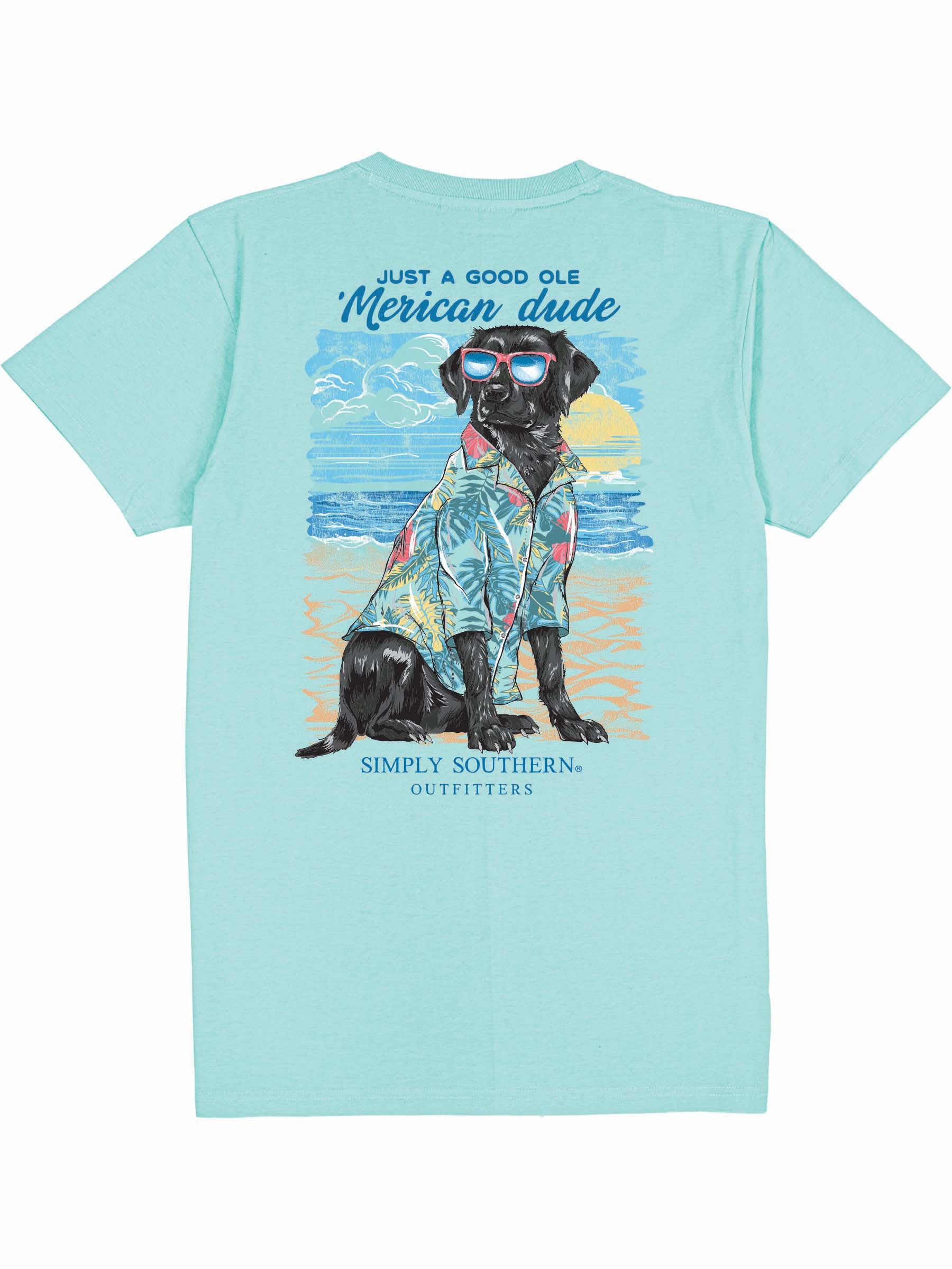 Simply Southern Merican Dude Beach Dog Unisex T-Shirt