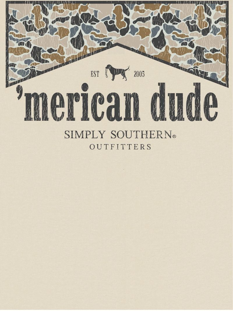 Simply Southern Merican Dude Camo Logo Wisp Unisex T-Shirt