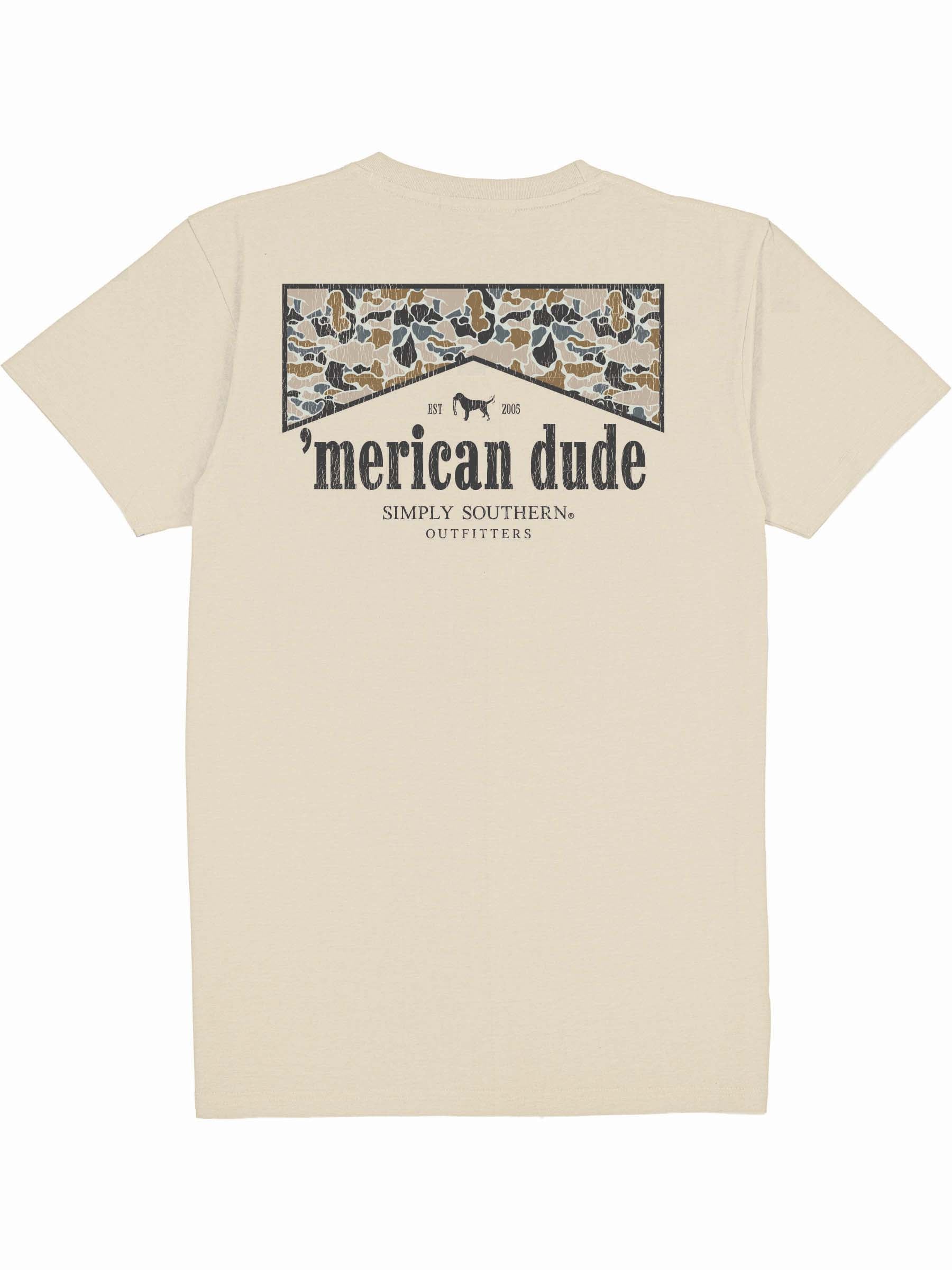 Simply Southern Merican Dude Camo Logo Wisp Unisex T-Shirt