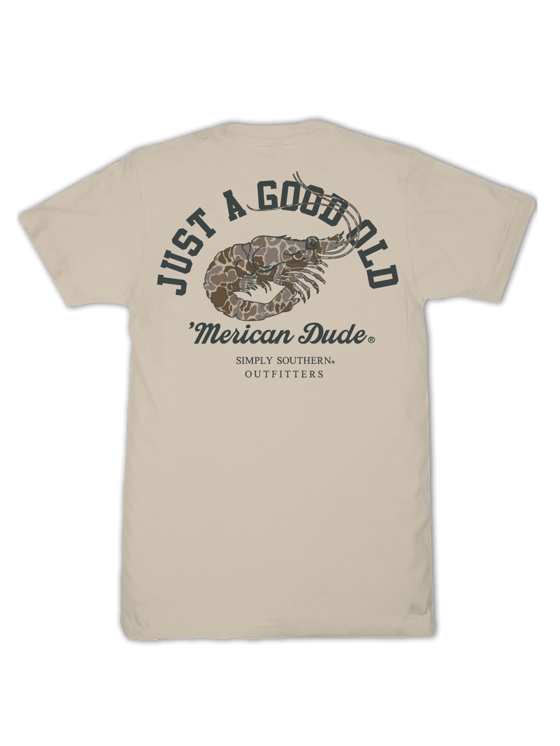 Simply Southern Merican Dude Camo Shrimp Unisex T-Shirt