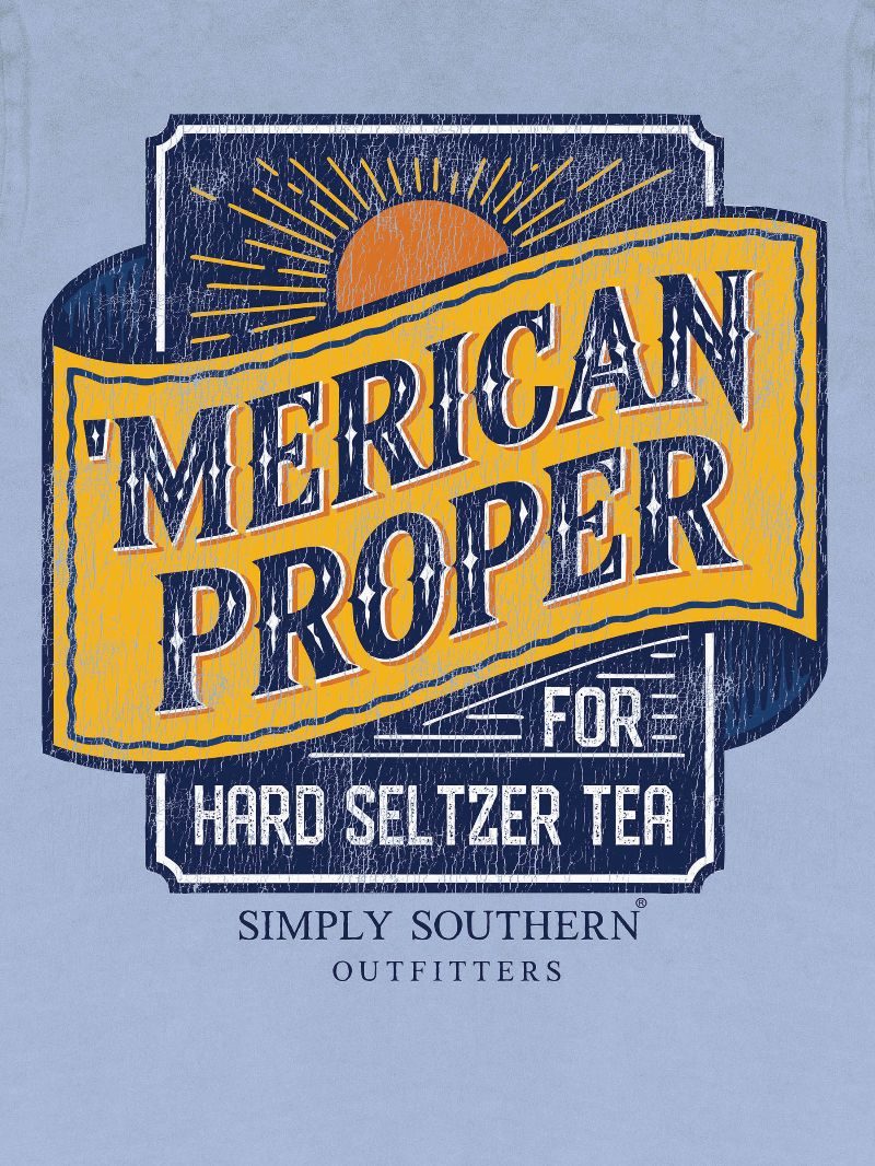 Simply Southern Merican Proper Tea Washed Sea Unisex T-Shirt