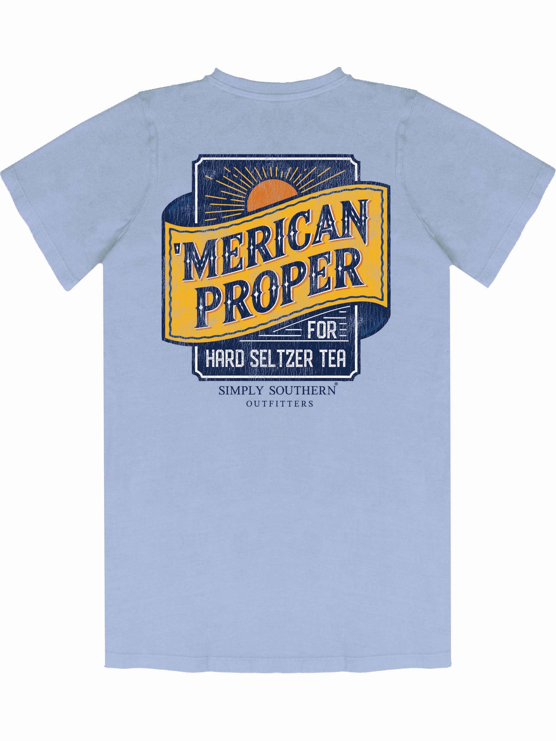 Simply Southern Merican Proper Tea Washed Sea Unisex T-Shirt