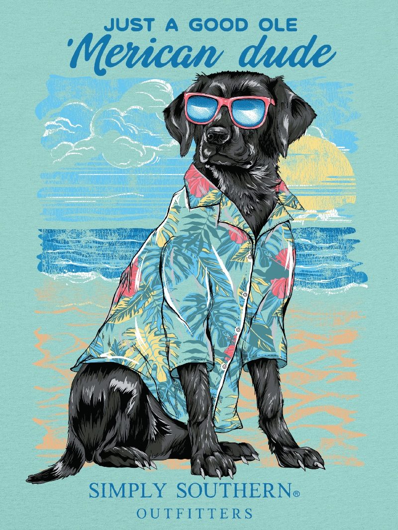 Simply Southern Merican Dude Beach Dog Unisex T-Shirt