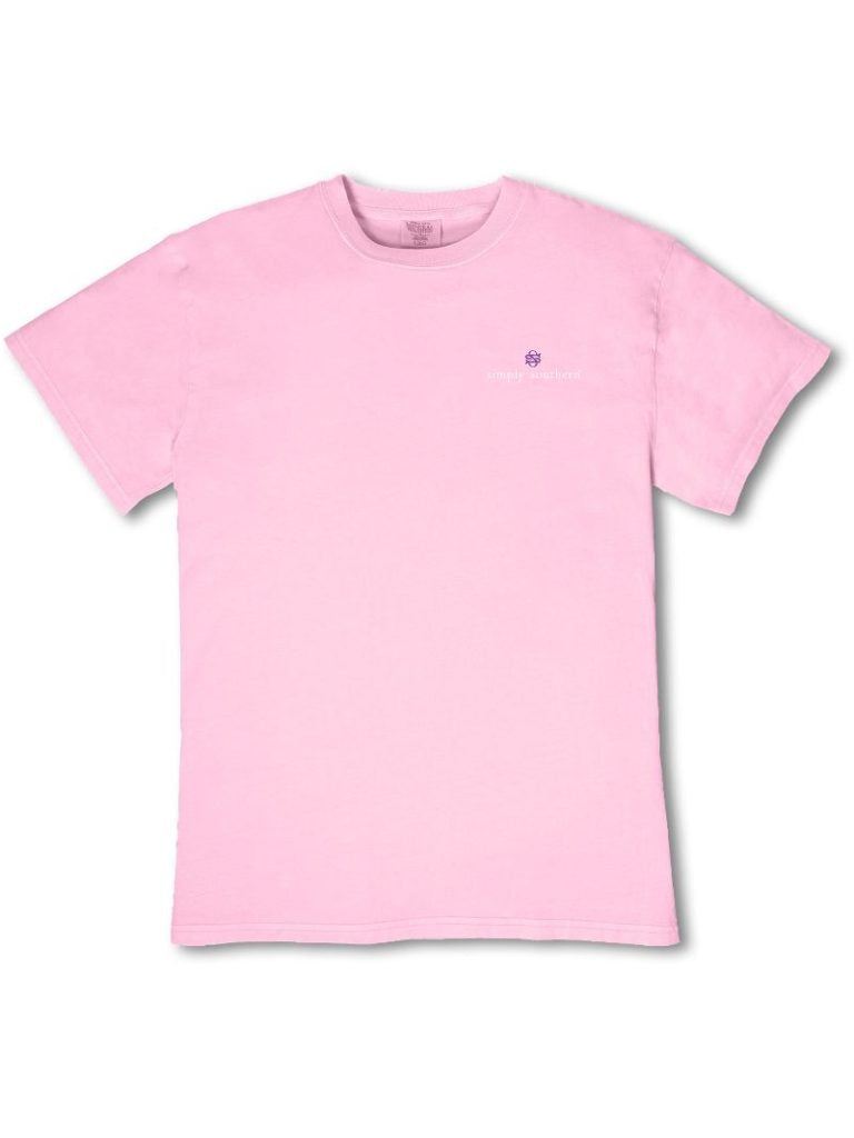 Simply Southern Shell Bow Mineral Washed Petal T-Shirt