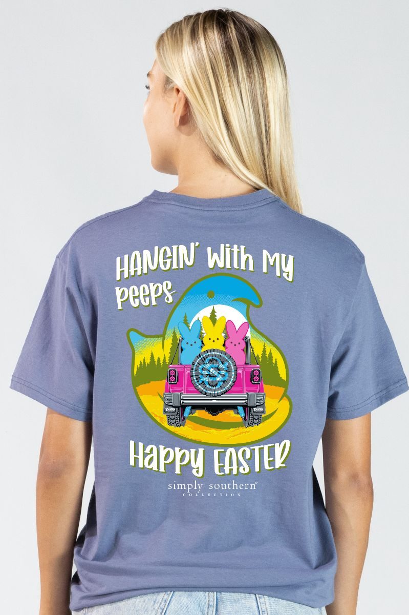 Simply Southern Hangin Peeps Suv Easter T-Shirt - SimplyCuteTees