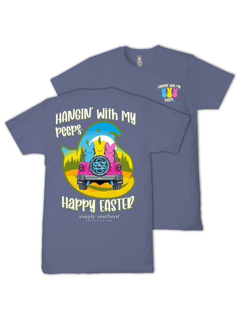 Simply Southern Hangin Peeps Suv Easter T-Shirt - SimplyCuteTees