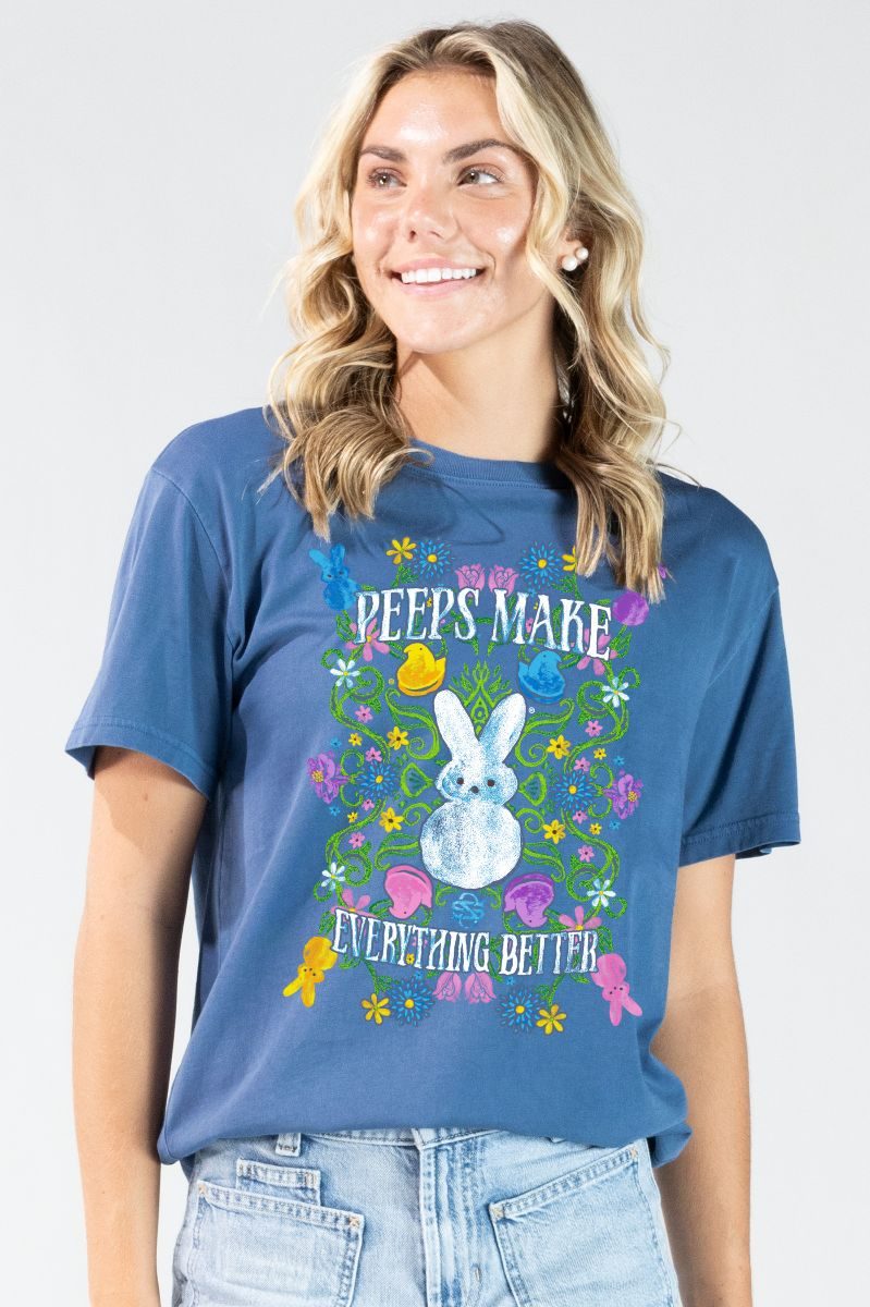 Simply Southern Peeps Vintage Easter Mineral Washed T-Shirt - SimplyCuteTees