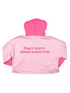 Simply Southern Worry Color Block Crop Pullover Hoodie T-Shirt