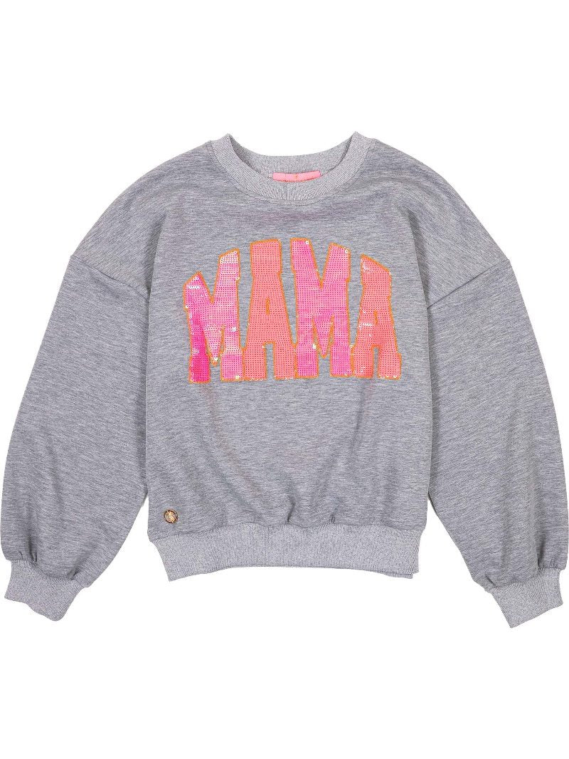 Simply Southern Mama Sequins Long Sleeve Crew Sweatshirt