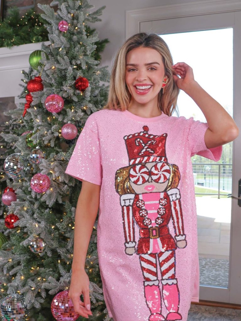 Simply Southern Red Sequin Merry Christmas Dress - L/XL Simply Southern Red Sequin Merry Christmas Dress - L/XL