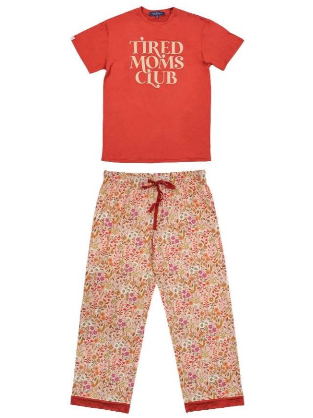 Simply Southern Tired Mom PJ Pants &amp; T-Shirt Set