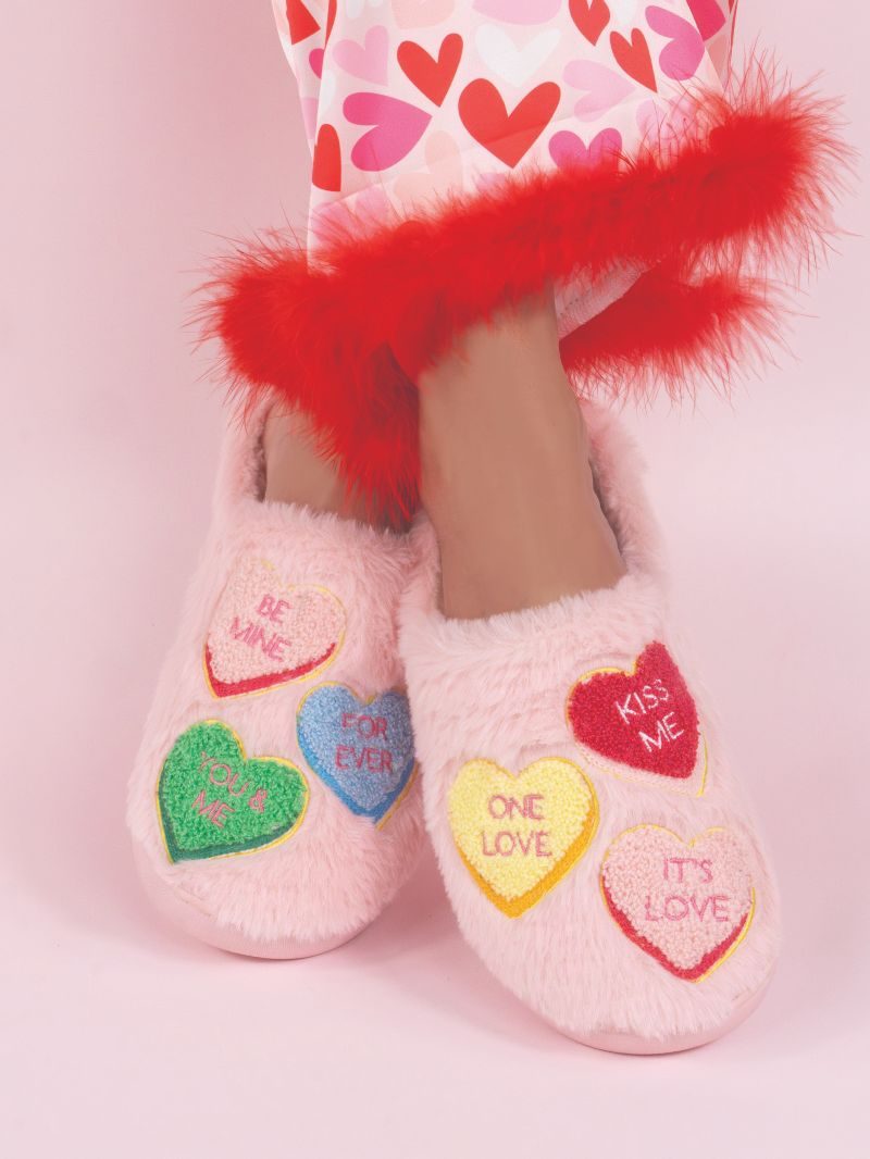 Simply Southern Preppy Xoxo Valentines Super Soft Slippers