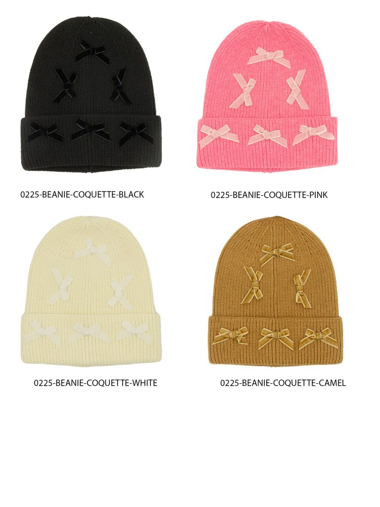 Simply Southern 0225 Preppy Solid COQUETTE Beanie Hat