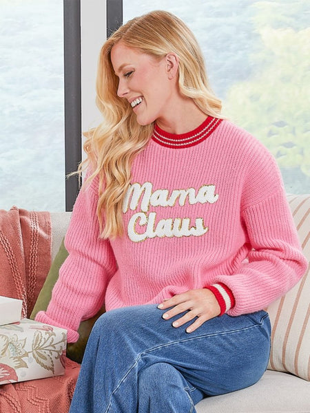 Simply Southern Harper Mama Claus Holiday Long Sleeve Crew