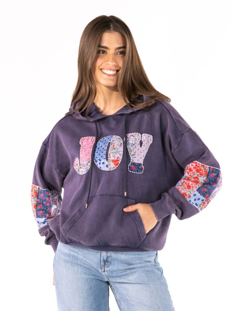 Simply Southern 0226 Joy Quilt Long Sleeve Hoodie