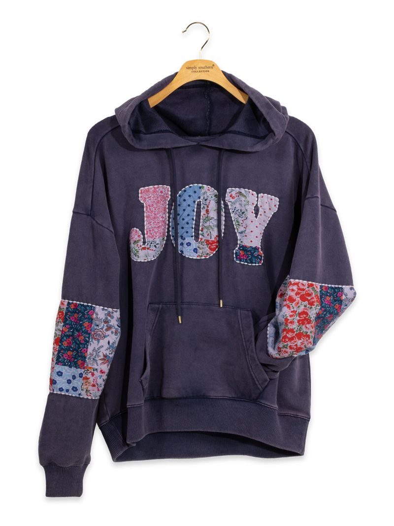 Simply Southern 0226 Joy Quilt Long Sleeve Hoodie