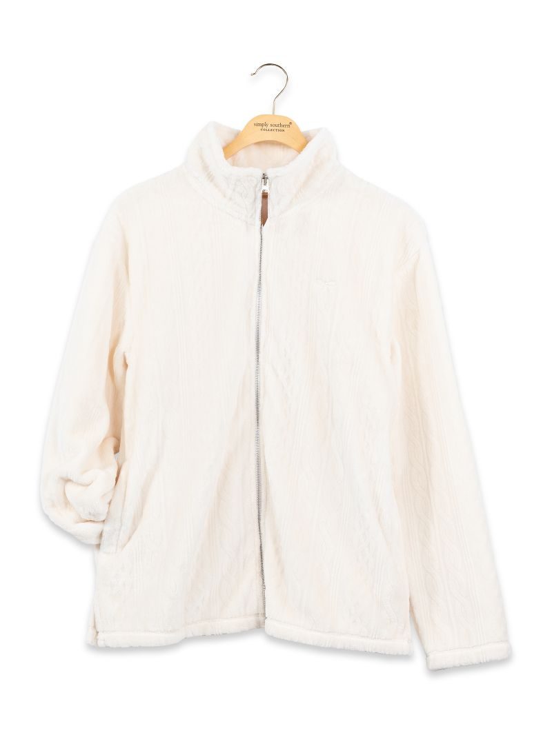 Simply Southern 0226 Elsie Plush Long Sleeve Full Zip Jacket