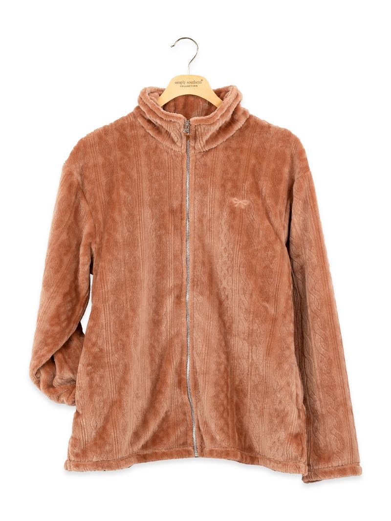 Simply Southern 0226 Elsie Plush Long Sleeve Full Zip Jacket