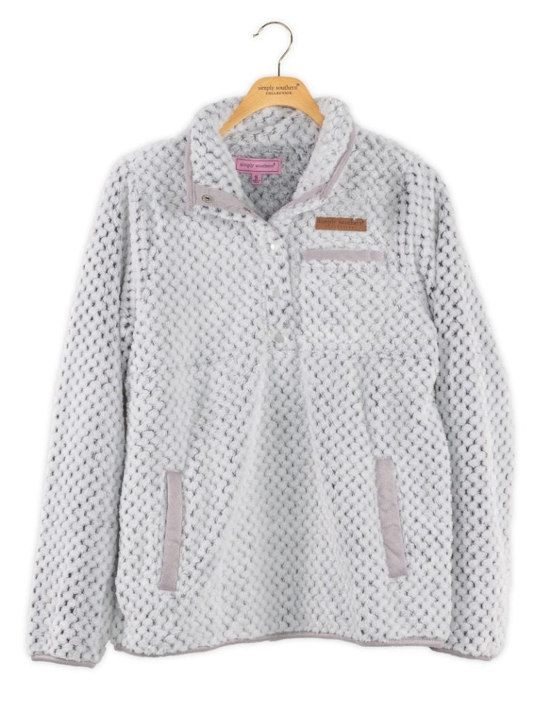 Simply Southern 0226 Long Sleeve Soft Sherpa Pullover Sweatshirt