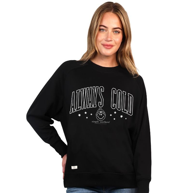 Simply Southern Always Cold Long Sleeve Crew Sweatshirt