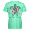 Southern Attitude Preppy Paisley Turtle Light Carolina Blue T-Shirt