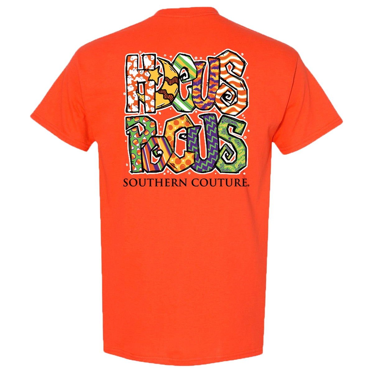 Southern Couture Classic Hocus Pocus Halloween Orange T-Shirt