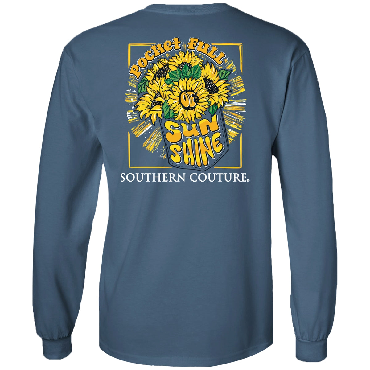 Southern Couture Classic Pocket Full of Sunshine Long Sleeve T-Shirt