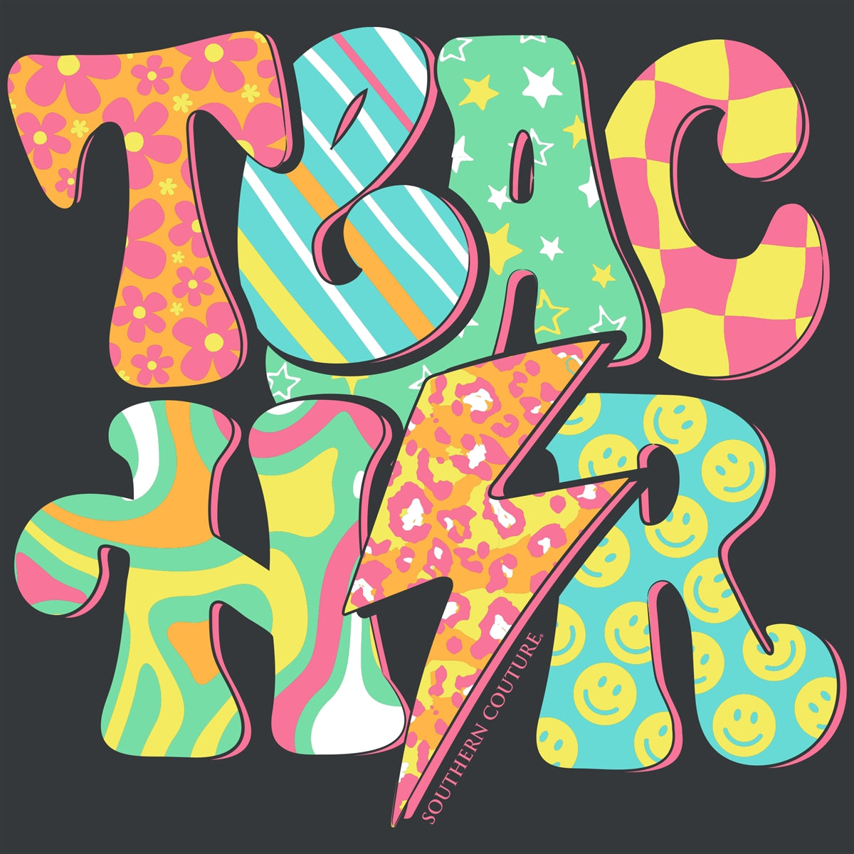 Southern Couture Retro Teacher Soft T-Shirt