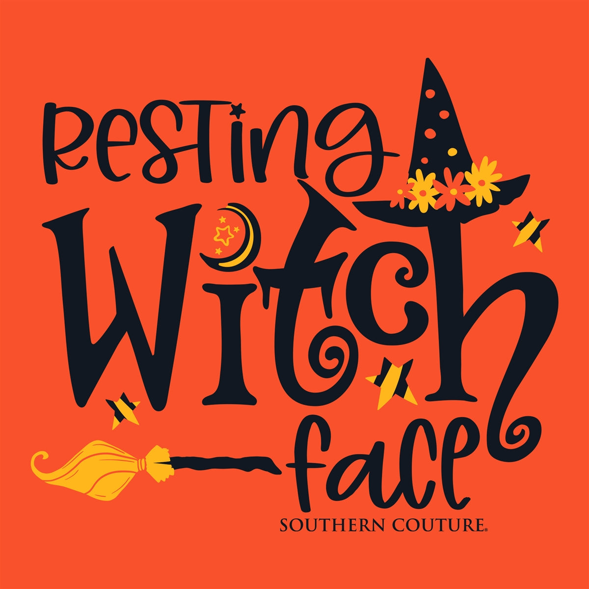 SALE Southern Couture Resting Witch Face Fall Soft T-Shirt