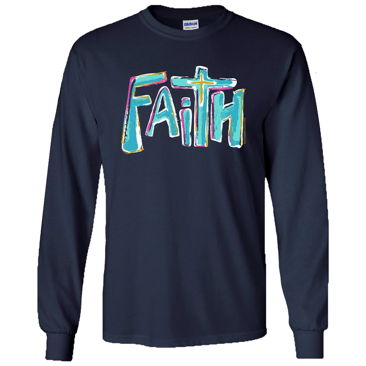 SALE Southern Couture Painted Faith Soft Long Sleeve T-Shirt