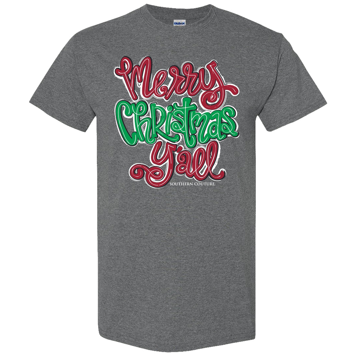 Southern Couture Merry Christmas Y'All Soft T-Shirt