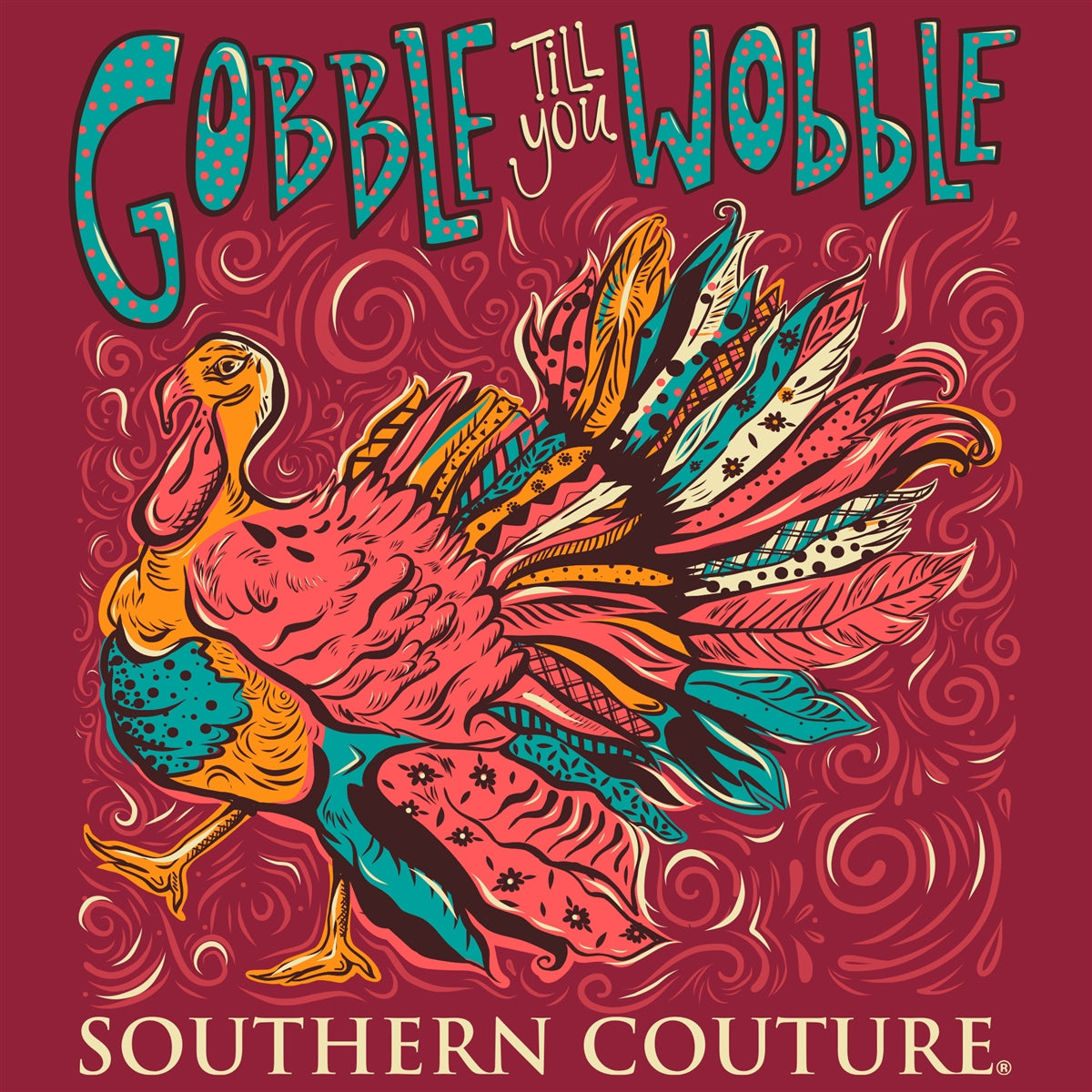 SALE Southern Couture Classic Gobble Til You Wobble Fall Long Sleeve T-Shirt