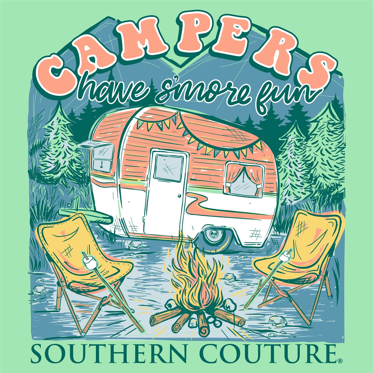Southern Couture Classic Campers Have Smore Fun T-Shirt
