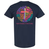 Southern Couture Classic Brushstroke Cross Circle T-Shirt