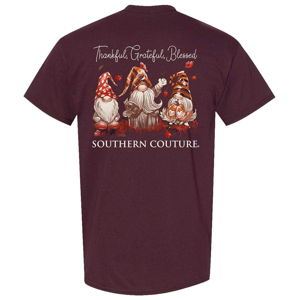 Southern Couture Classic Thankful Grateful Gnomes T-Shirt