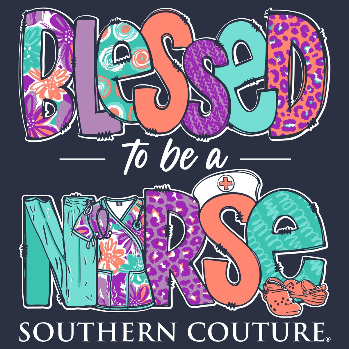 Southern Couture Classic Blessed to Be A Nurse T-Shirt