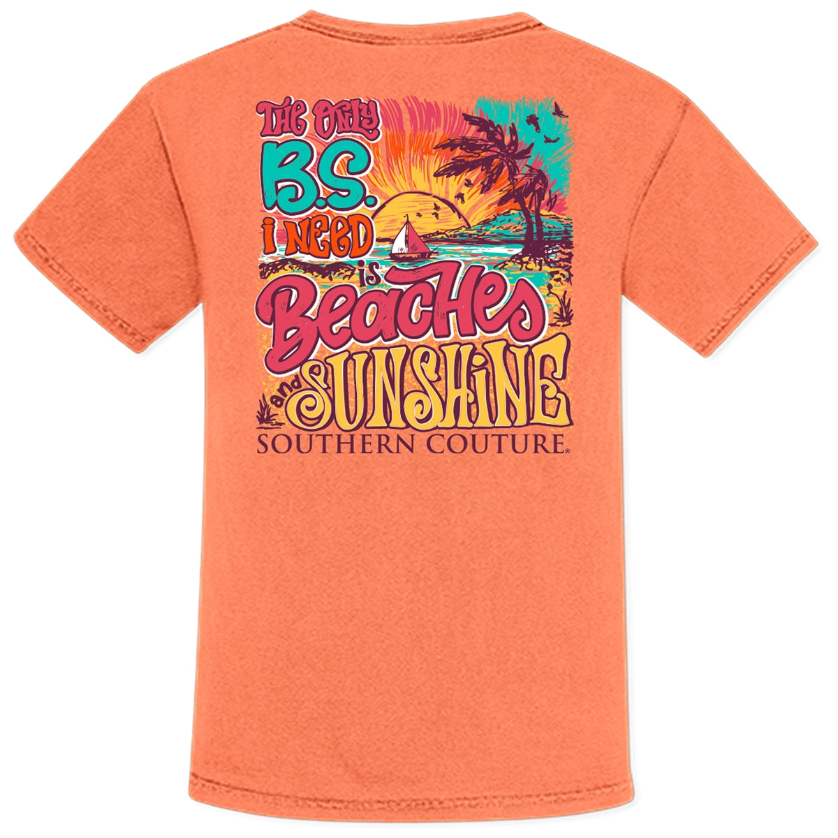 Southern Couture Beaches & Sunshine Comfort Colors T-Shirt