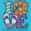 Southern Couture Love Flip Flops Comfort Colors T-Shirt