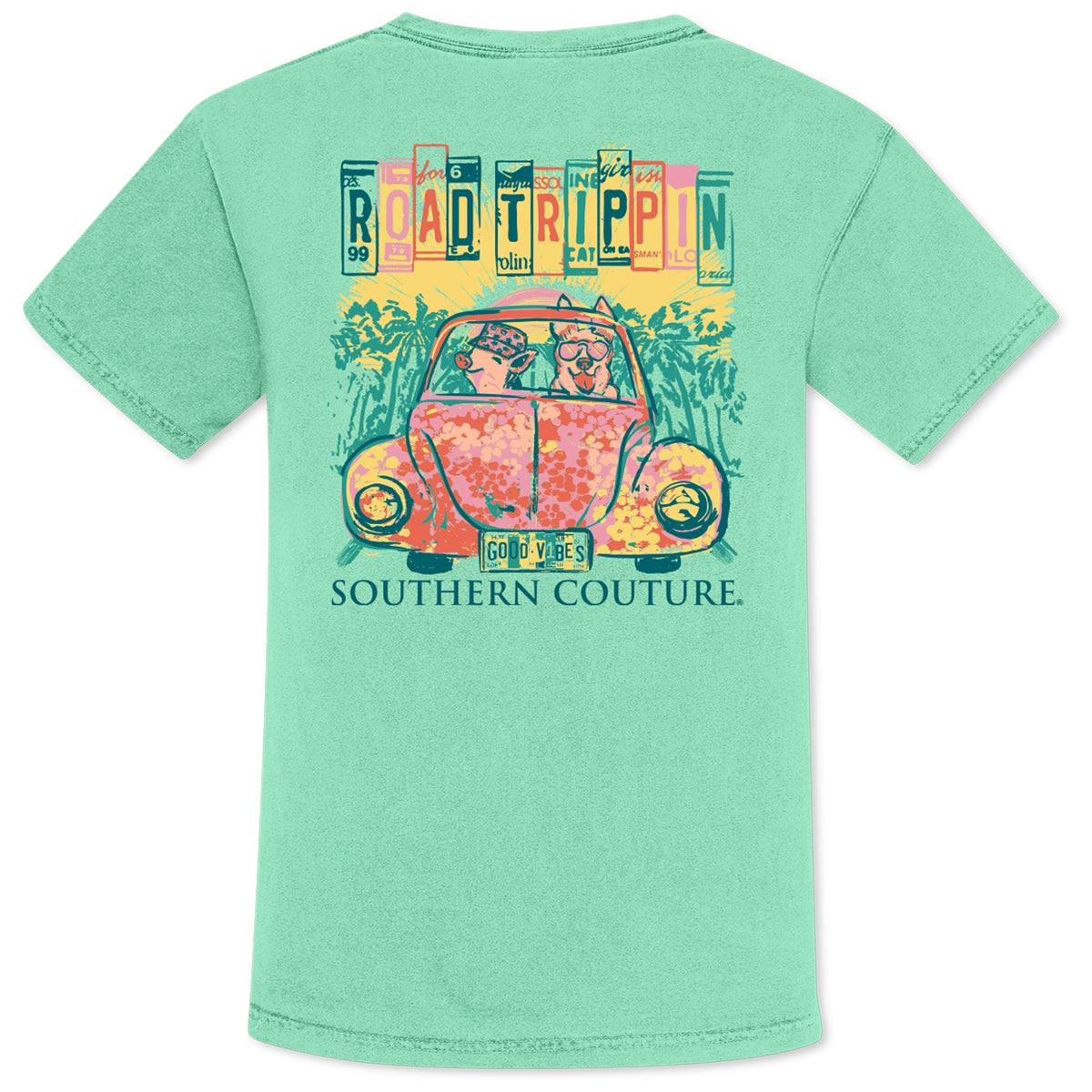 Southern Couture Road Trippin Bug Comfort Colors T-Shirt